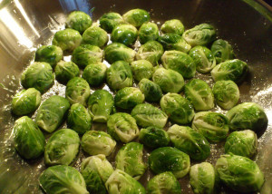brussels sprouts frying